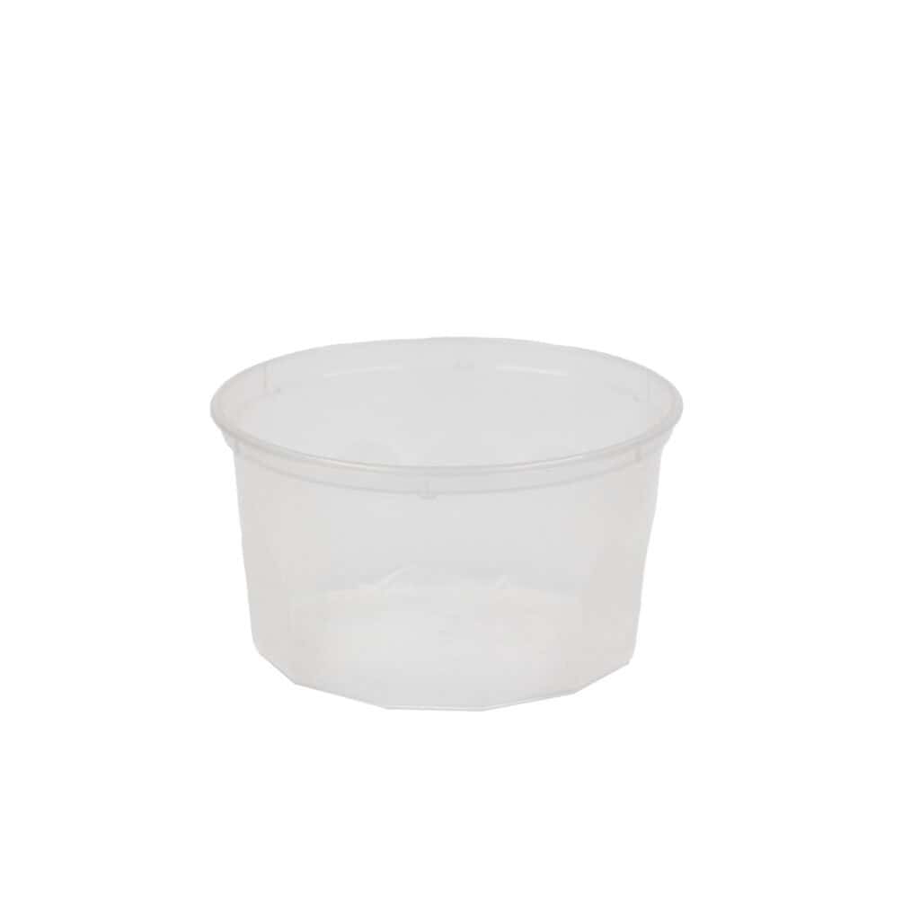 Ribbed plastic food service container 0.5 L
